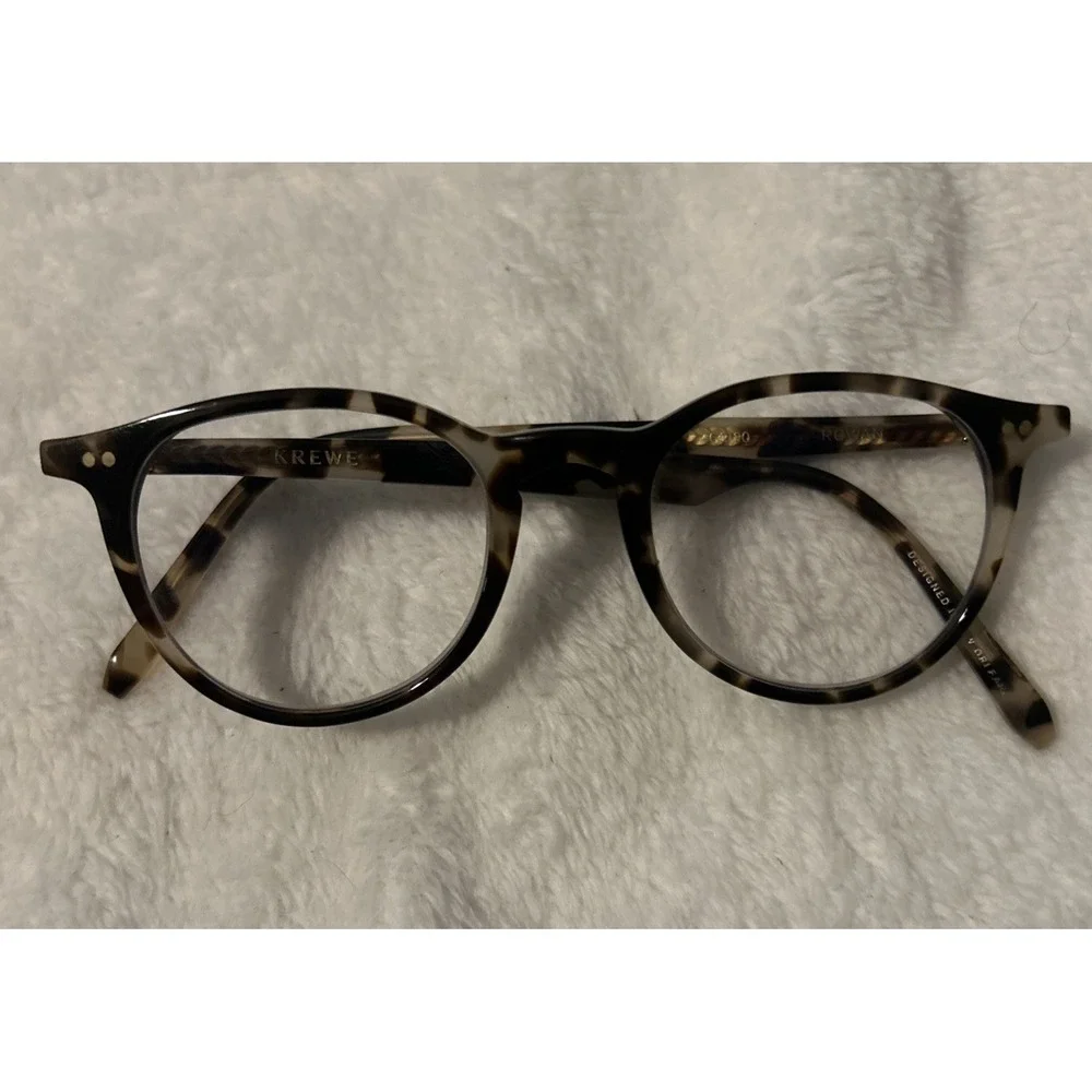 KREWE Rowan Eyeglasses Tortoise Round Optical Frames Designer Glasses